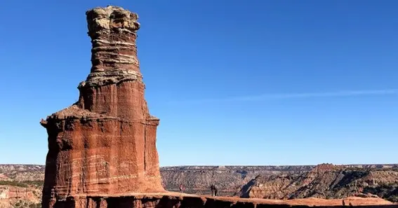 i saw something black like a statue palo duro canyon